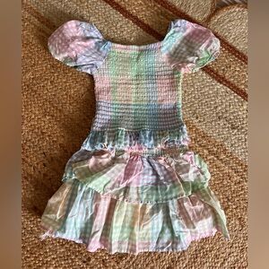 Art Class Pastel Smocked Top and Matching Ruffle Skirt Set
